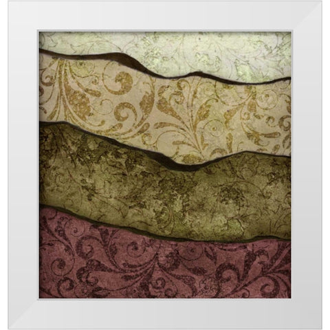 River Earth Warm I White Modern Wood Framed Art Print by Emery, Kristin