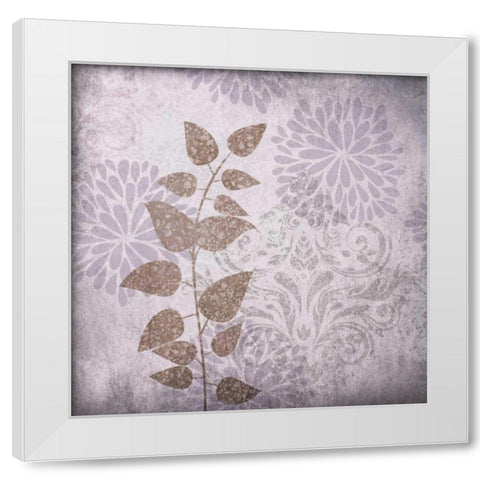 Warm Gray Flowers II White Modern Wood Framed Art Print by Emery, Kristin