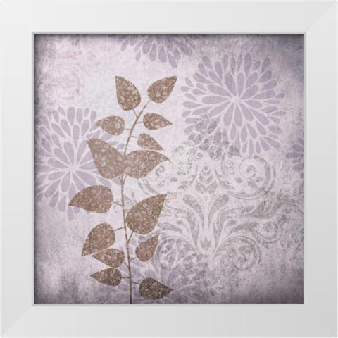 Warm Gray Flowers II White Modern Wood Framed Art Print by Emery, Kristin