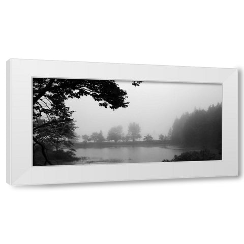 Across The Lake 1 White Modern Wood Framed Art Print by Colberg, Lisa