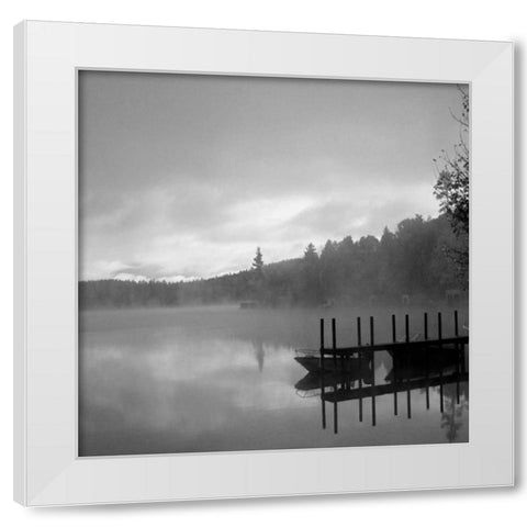 On The Dock bw White Modern Wood Framed Art Print by Colberg, Lisa