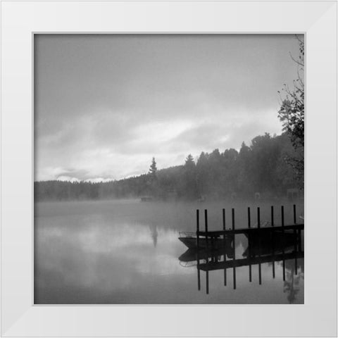 On The Dock bw White Modern Wood Framed Art Print by Colberg, Lisa