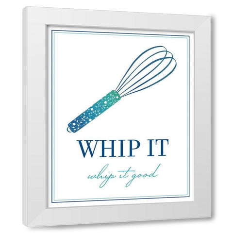 Whip It Good White Modern Wood Framed Art Print by McFarland, Leslie