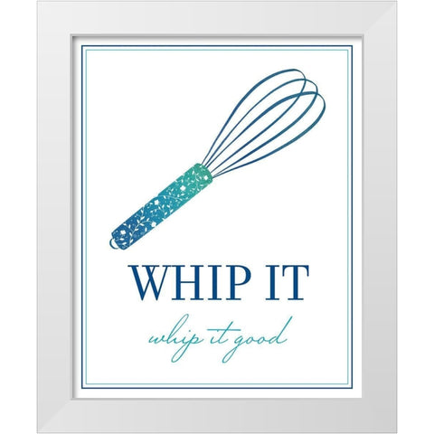 Whip It Good White Modern Wood Framed Art Print by McFarland, Leslie