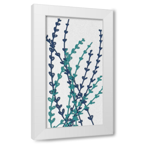 Denim Folia II White Modern Wood Framed Art Print by Rossi, Lorraine