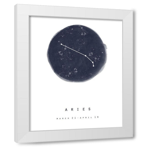Aries White Modern Wood Framed Art Print by Straatsma, Leah