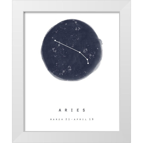 Aries White Modern Wood Framed Art Print by Straatsma, Leah