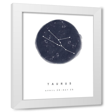 Taurus White Modern Wood Framed Art Print by Straatsma, Leah