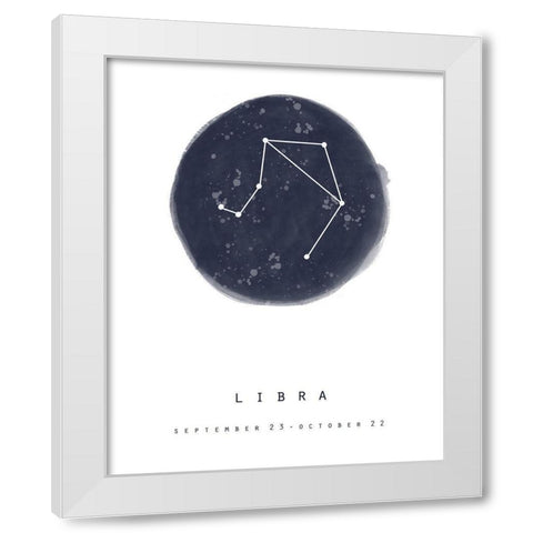 Libra White Modern Wood Framed Art Print by Straatsma, Leah