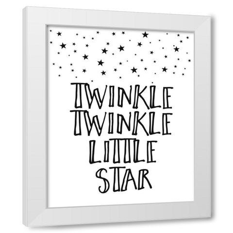 Twinkle Twinkle Little Star White Modern Wood Framed Art Print by Straatsma, Leah