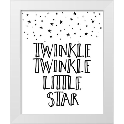 Twinkle Twinkle Little Star White Modern Wood Framed Art Print by Straatsma, Leah