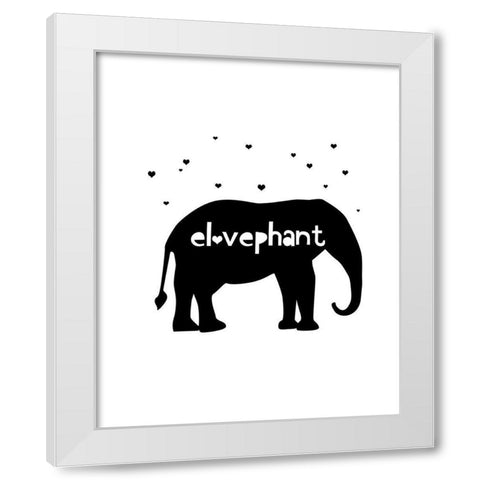 Elovephant White Modern Wood Framed Art Print by Straatsma, Leah