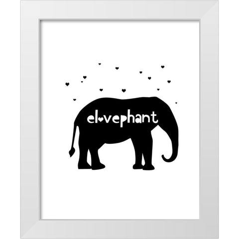Elovephant White Modern Wood Framed Art Print by Straatsma, Leah