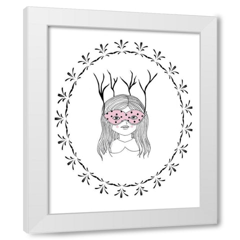 Woodland Girl Art White Modern Wood Framed Art Print by Straatsma, Leah