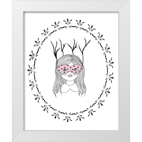 Woodland Girl Art White Modern Wood Framed Art Print by Straatsma, Leah