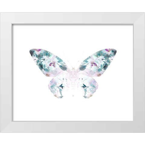 Butterfly 4 White Modern Wood Framed Art Print by Straatsma, Leah