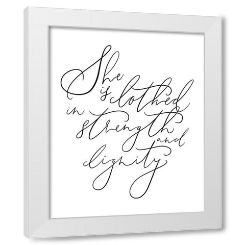She is Clothed White Modern Wood Framed Art Print by Straatsma, Leah