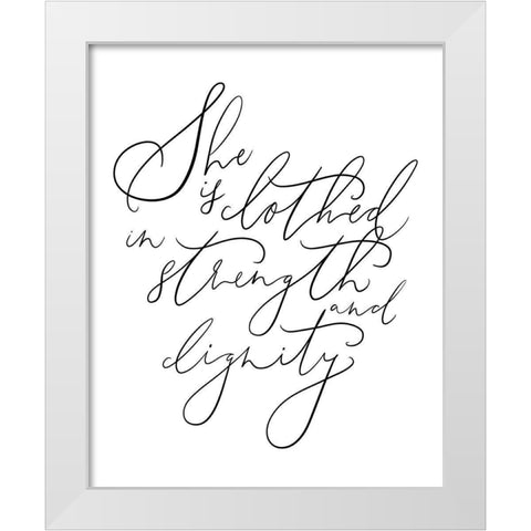 She is Clothed White Modern Wood Framed Art Print by Straatsma, Leah