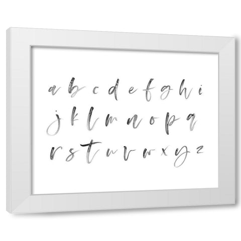 Alphabet White Modern Wood Framed Art Print by Straatsma, Leah