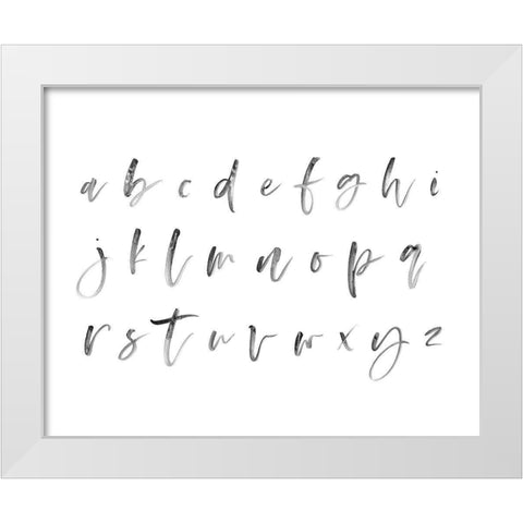 Alphabet White Modern Wood Framed Art Print by Straatsma, Leah