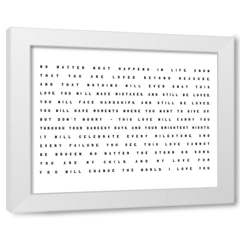 No Matter What White Modern Wood Framed Art Print by Straatsma, Leah