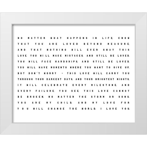 No Matter What White Modern Wood Framed Art Print by Straatsma, Leah