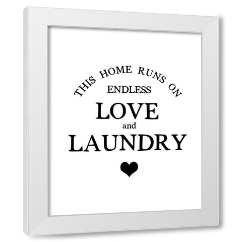 This Home Runs White Modern Wood Framed Art Print by Straatsma, Leah