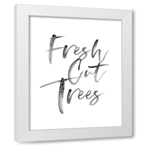 Fresh Cut Trees White Modern Wood Framed Art Print by Straatsma, Leah