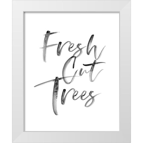 Fresh Cut Trees White Modern Wood Framed Art Print by Straatsma, Leah