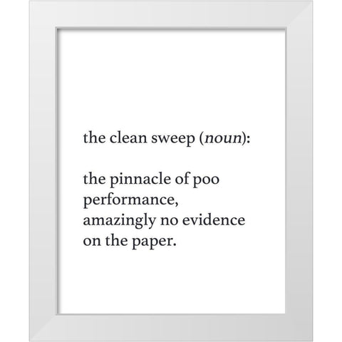 Clean Sweep White Modern Wood Framed Art Print by Straatsma, Leah
