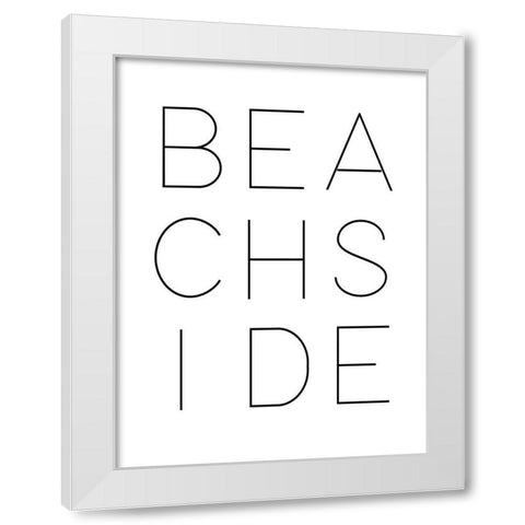 Beach Side White Modern Wood Framed Art Print by Straatsma, Leah