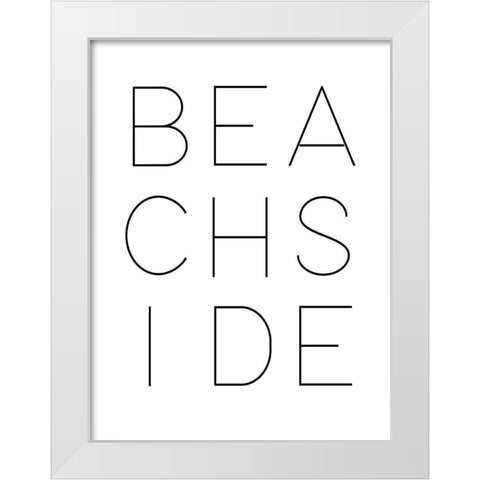 Beach Side White Modern Wood Framed Art Print by Straatsma, Leah