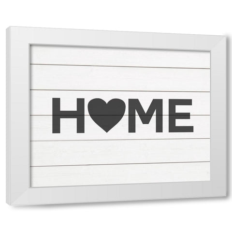 Home Shiplap White Modern Wood Framed Art Print by Straatsma, Leah