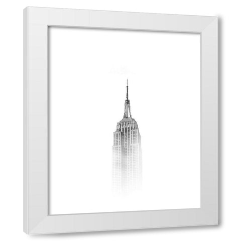 NYC Fog White Modern Wood Framed Art Print by Straatsma, Leah