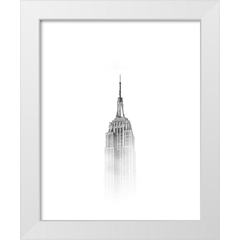 NYC Fog White Modern Wood Framed Art Print by Straatsma, Leah