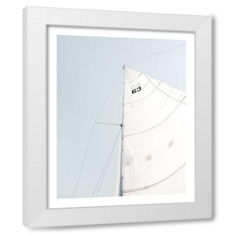 Sailboat White Modern Wood Framed Art Print by Straatsma, Leah