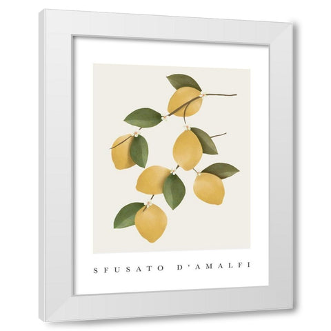 Amalfi Lemons White Modern Wood Framed Art Print by Straatsma, Leah