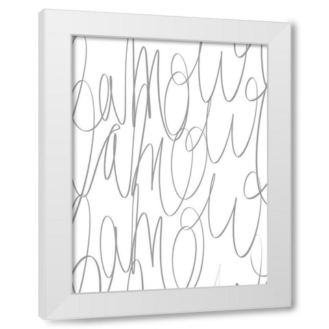 Love Notes White Modern Wood Framed Art Print by Straatsma, Leah