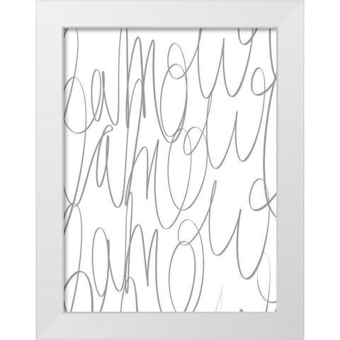 Love Notes White Modern Wood Framed Art Print by Straatsma, Leah