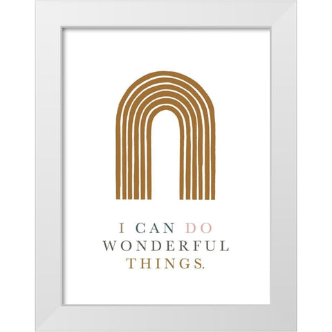Wonderful Things White Modern Wood Framed Art Print by Straatsma, Leah