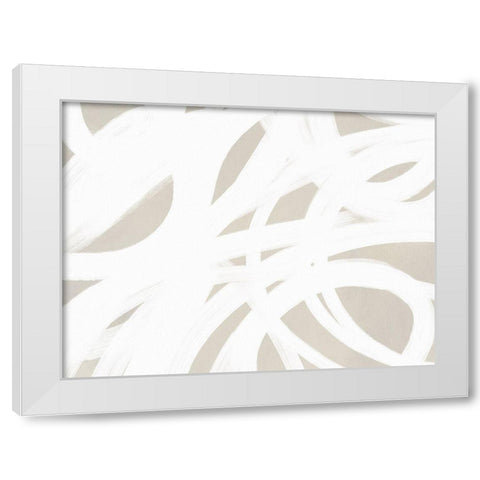 Dreaming in Taupe White Modern Wood Framed Art Print by Straatsma, Leah