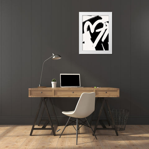 Shot Through The Heart White Modern Wood Framed Art Print by Straatsma, Leah