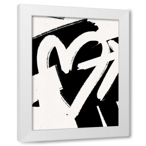 Shot Through The Heart White Modern Wood Framed Art Print by Straatsma, Leah