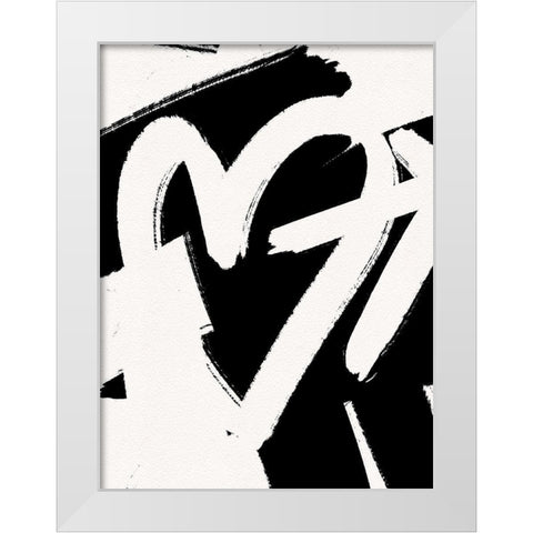 Shot Through The Heart White Modern Wood Framed Art Print by Straatsma, Leah
