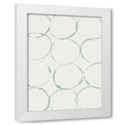Sage Circles White Modern Wood Framed Art Print by Straatsma, Leah