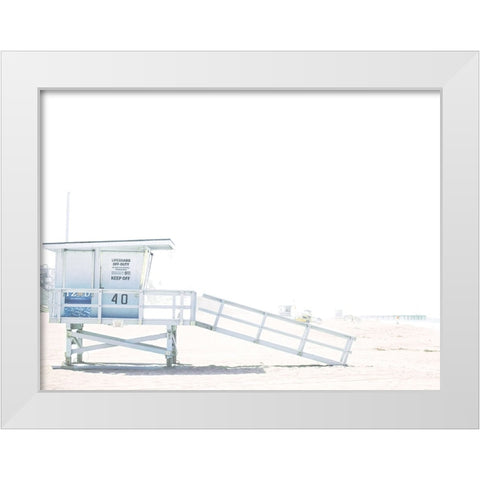 Beach Hut Coastal 2 White Modern Wood Framed Art Print by Straatsma, Leah