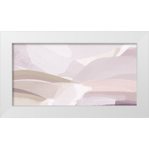 Brush Stroke Landscape White Modern Wood Framed Art Print by Straatsma, Leah