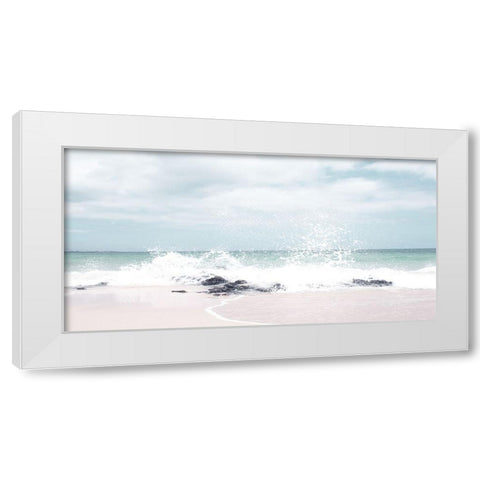 Splash Waves White Modern Wood Framed Art Print by Straatsma, Leah