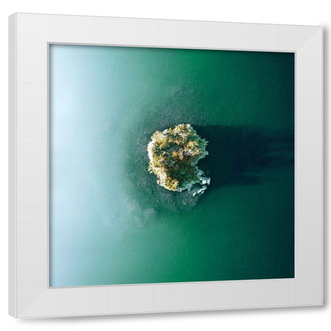 Isolation Island White Modern Wood Framed Art Print by Straatsma, Leah