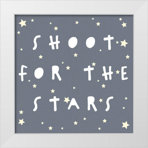 Shoot For The Stars_Square White Modern Wood Framed Art Print by Straatsma, Leah